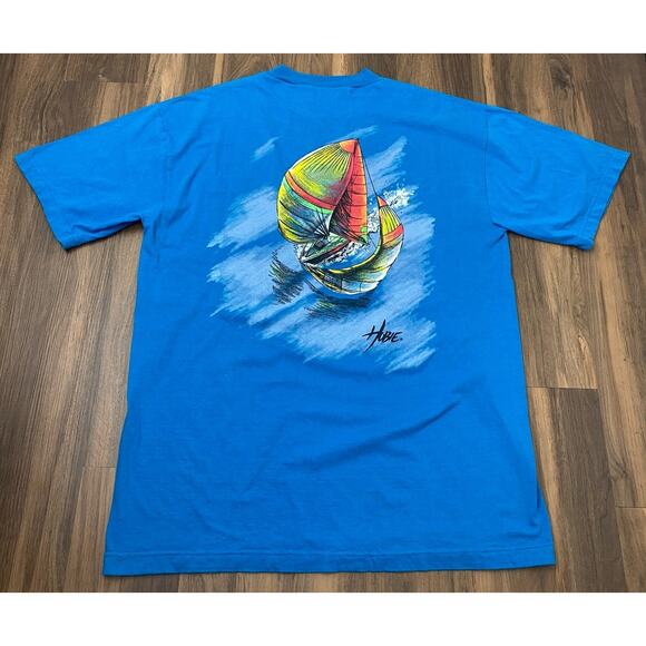 Hobie Other - VTG Hobie Surfing Sailing sailboat cotton graphic pocket t-shirt, XL